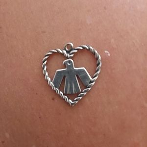 RARE, RETIRED James Avery Heart charm with thunderbird